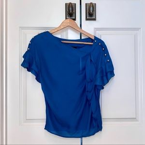 Ruffle Butterfly Sleeve Top